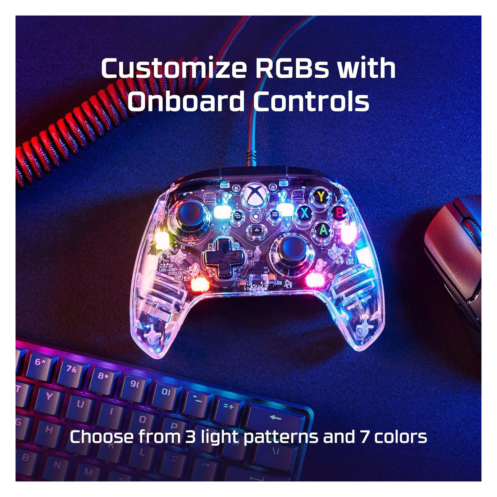 Геймпад HyperX Clutch Gladiate RGB для PC/Xbox Clear (7D6H2AA) (UA) Особливість: З підсвічуванням;