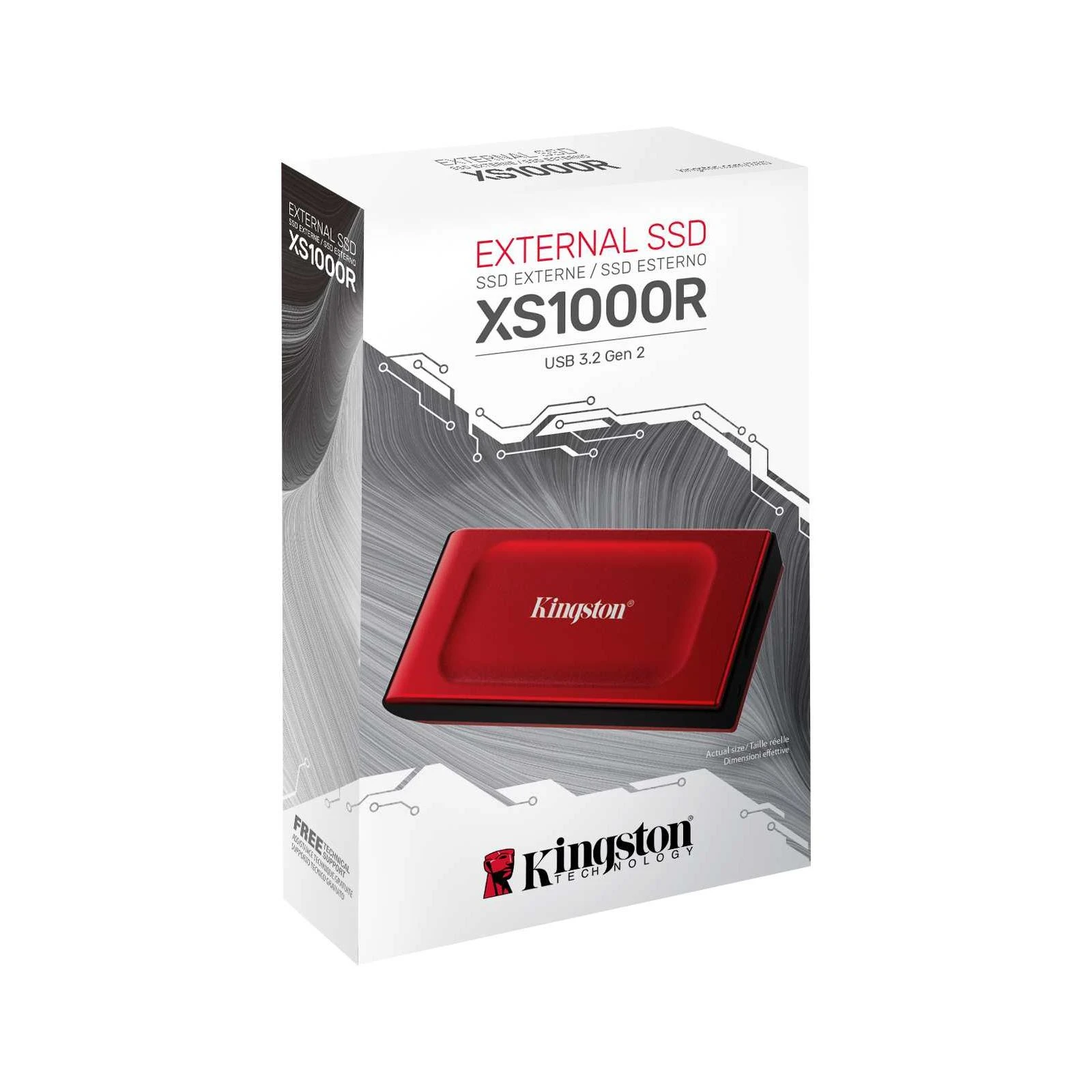 USB-C 1TB Kingston (SXS1000R/1000G) Тип накопичувача: зовнішній;