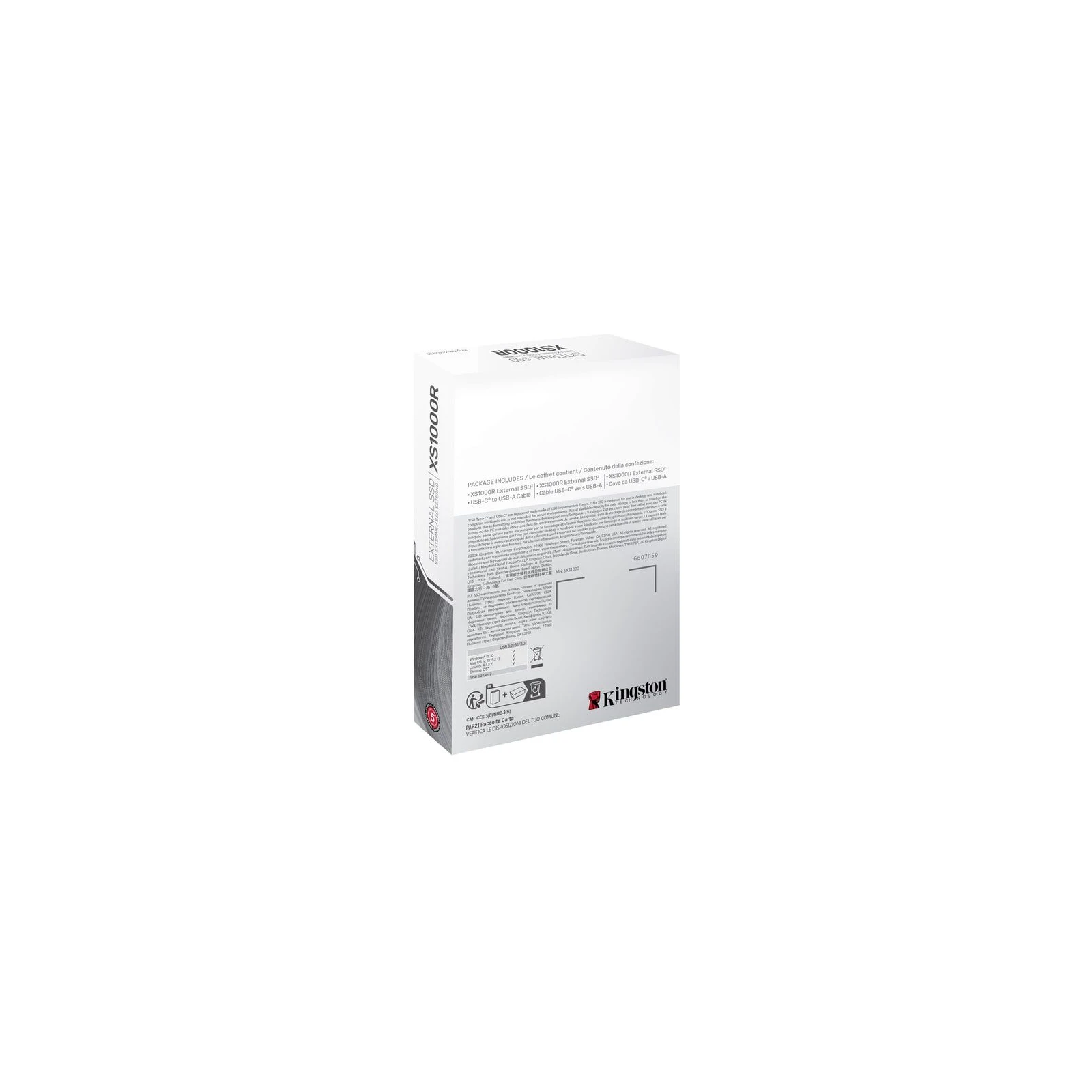 USB-C 2TB Kingston (SXS1000R/2000G) (UA) Тип накопичувача зовнішній