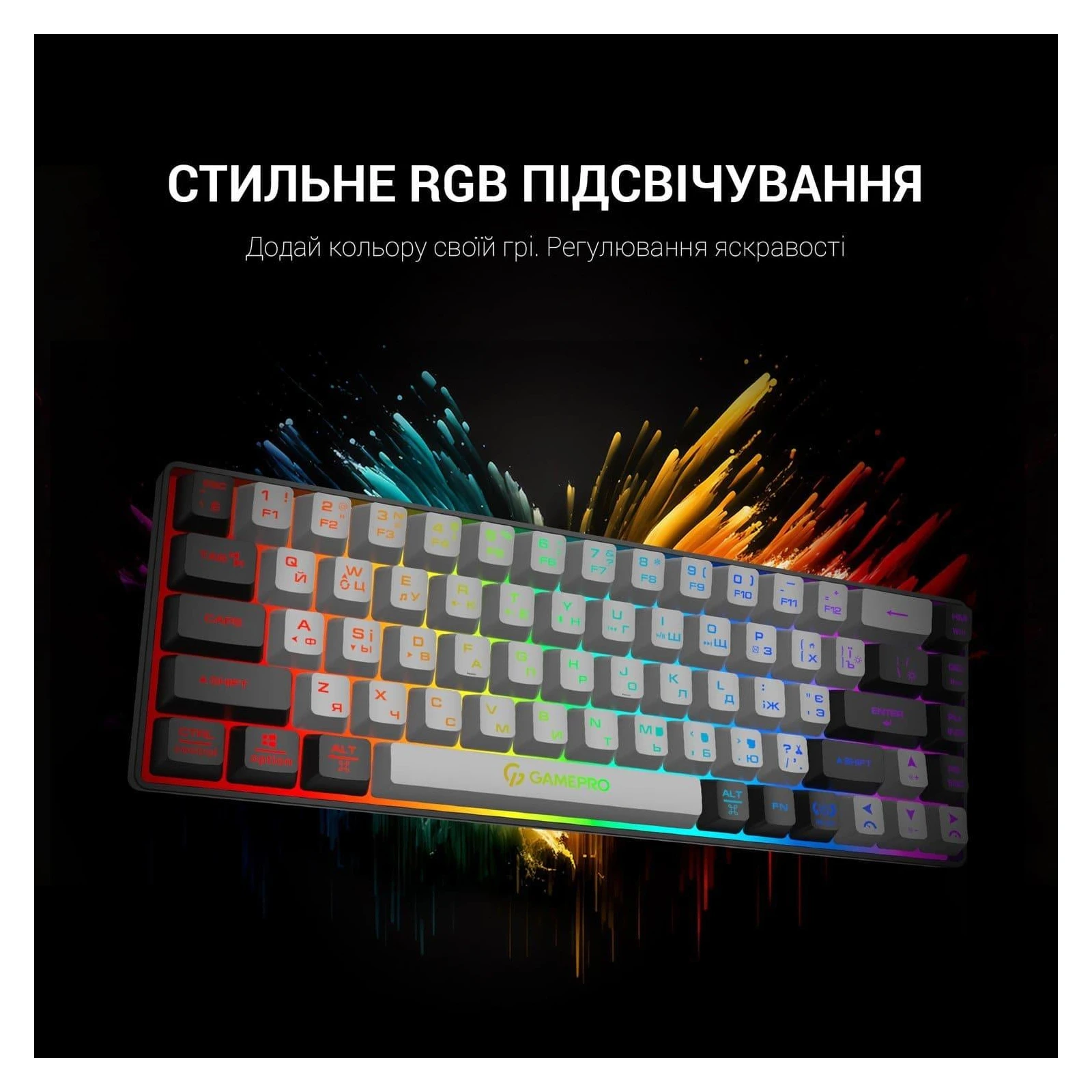 GamePro GK935 Wireless LED Black (GK935) (UA) Формат клавіатури компактна