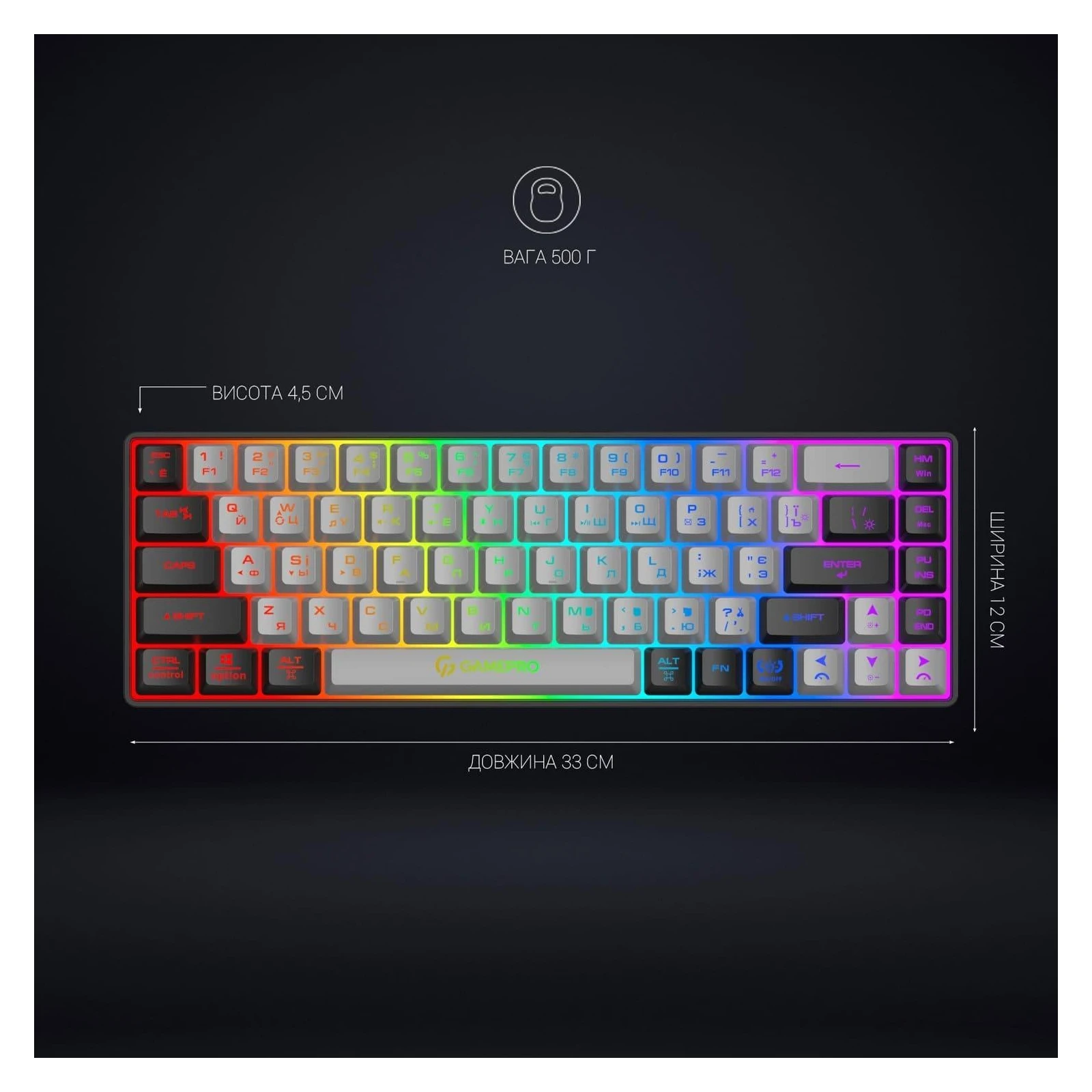 GamePro GK935 Wireless LED Black (GK935) (UA) Інтерфейс підключення USB адаптер 2.4 ГГц