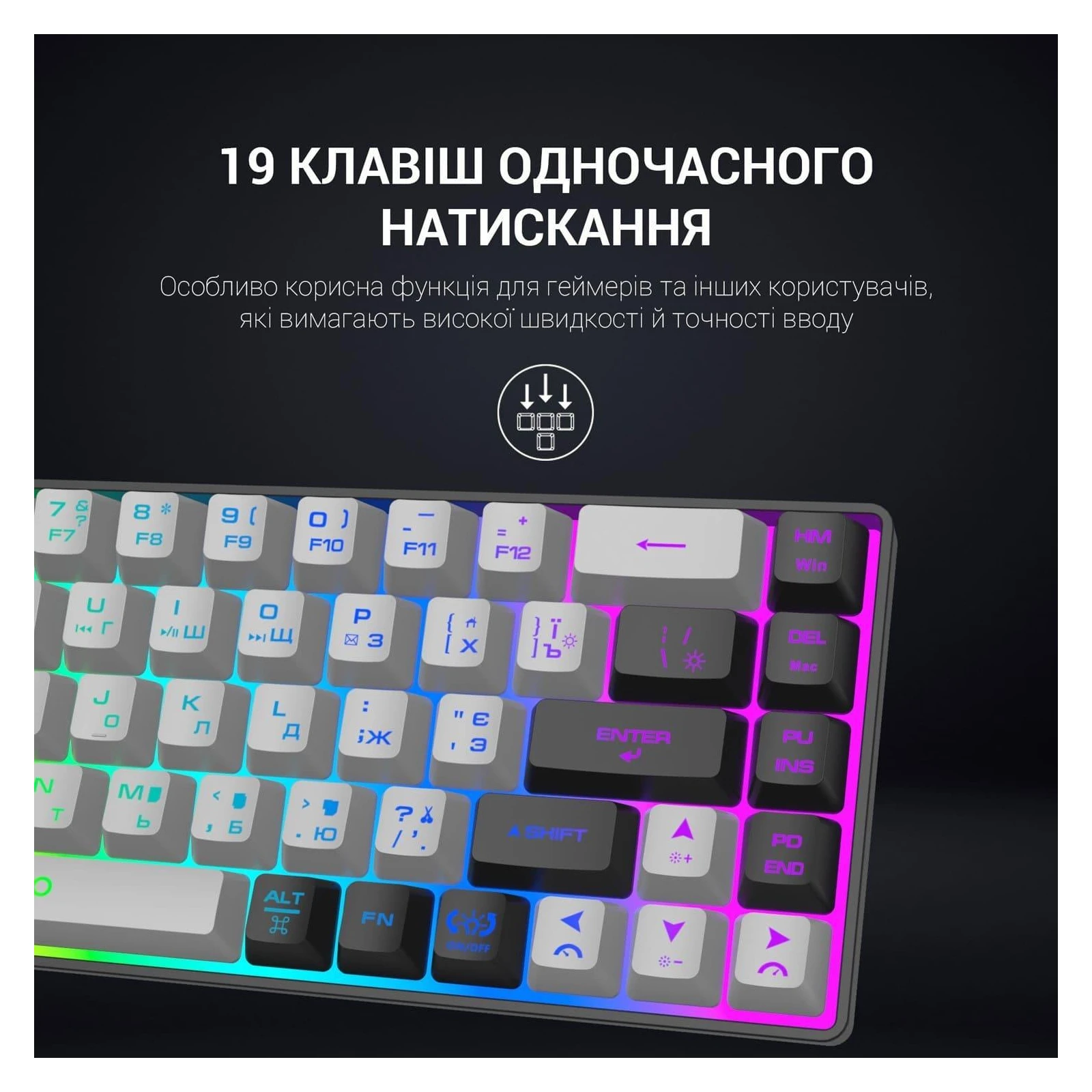 GamePro GK935 Wireless LED Black (GK935) (UA) Тип підключення бездротова