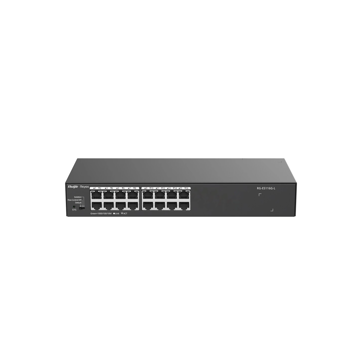 Комутатор Ruijie Reyee RG-ES116G-L Порти 10/100 Мбіт/с ні