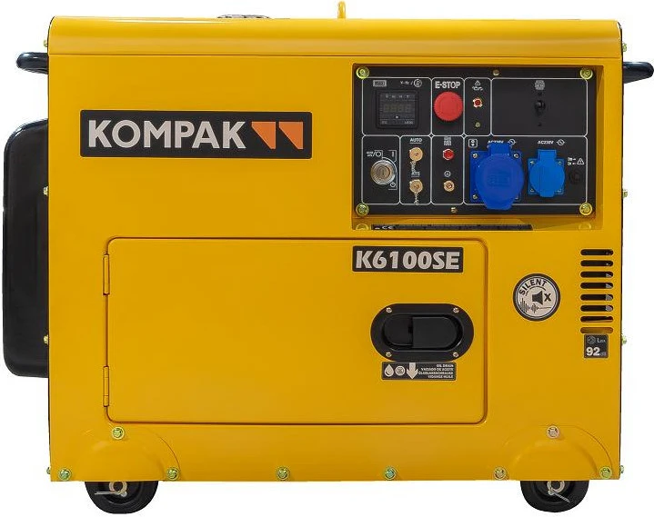 Дизельный генератор KOMPAK 6100SE (UA) Максимальная мощность, кВт 5,5 (3~) / 2,2 (1~)
