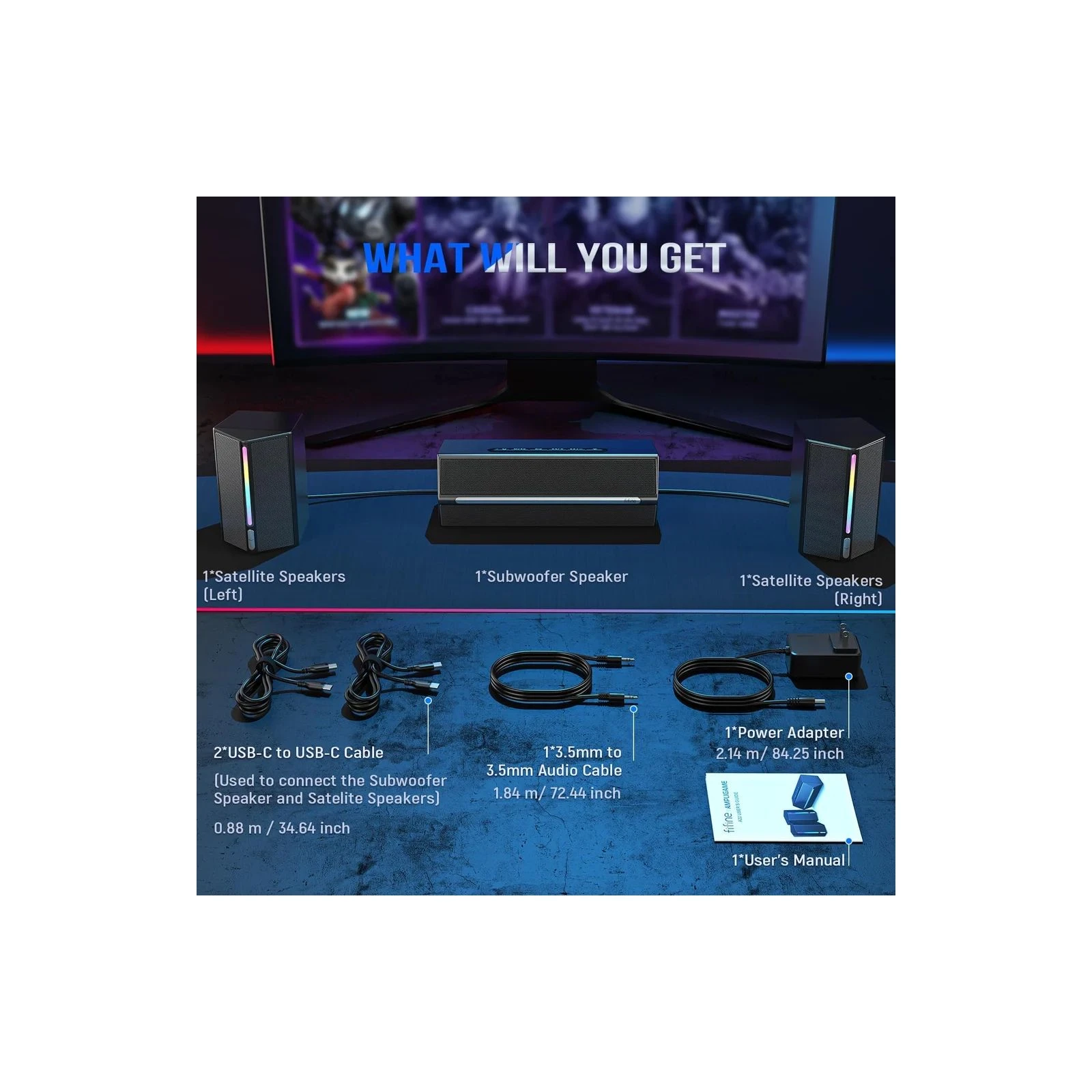 Fifine A22 Gaming RGB Black (A22) (UA) Количество каналов 2.1