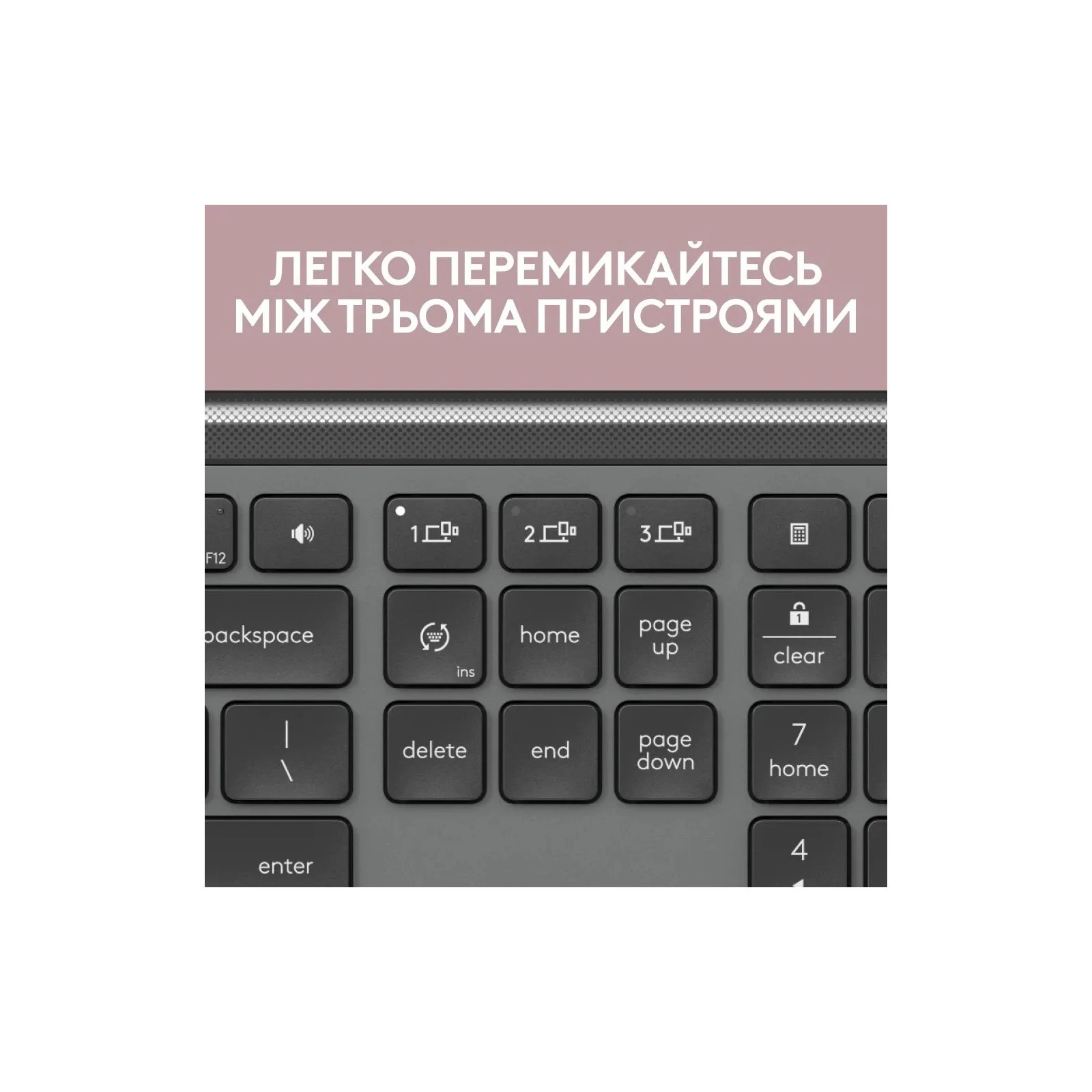 Logitech MK950 Bluetooth/Wireles UA Graphite (920-012490) (UA) Тип: мультимедийный,