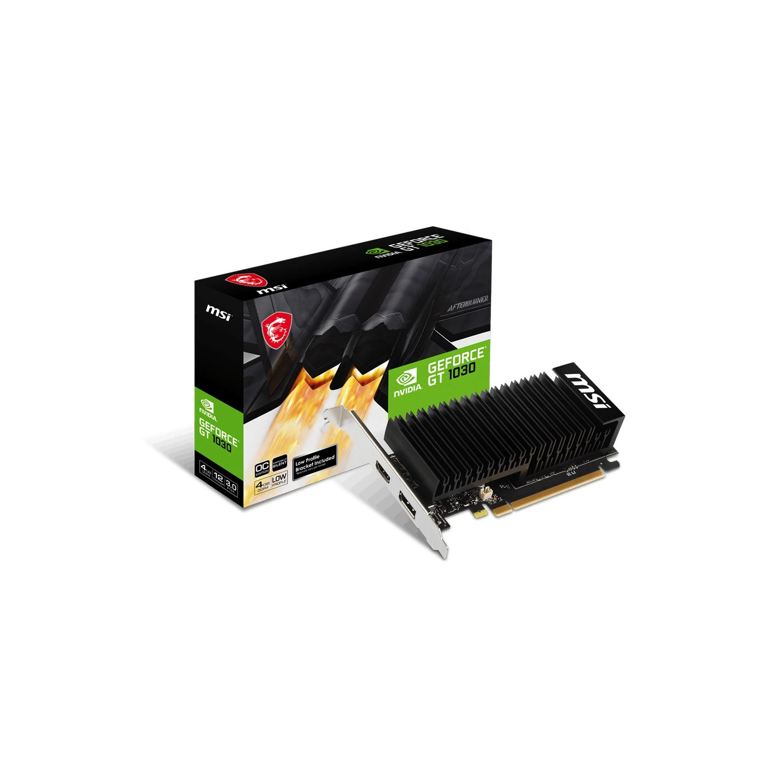 MSI GeForce GT1030 4Gb Silent LP OC (GT 1030 4GHD4 LP OC) (912-V812-037) (UA) Сімейство графіки: NVIDIA;