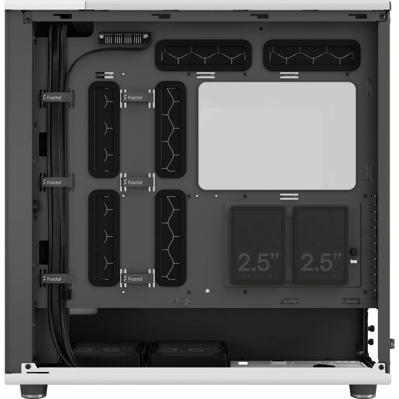 Fractal Design North XL Chalk White TG Clear (FD-C-NOR1X-04) (UA) Расположение блока питания нижнее