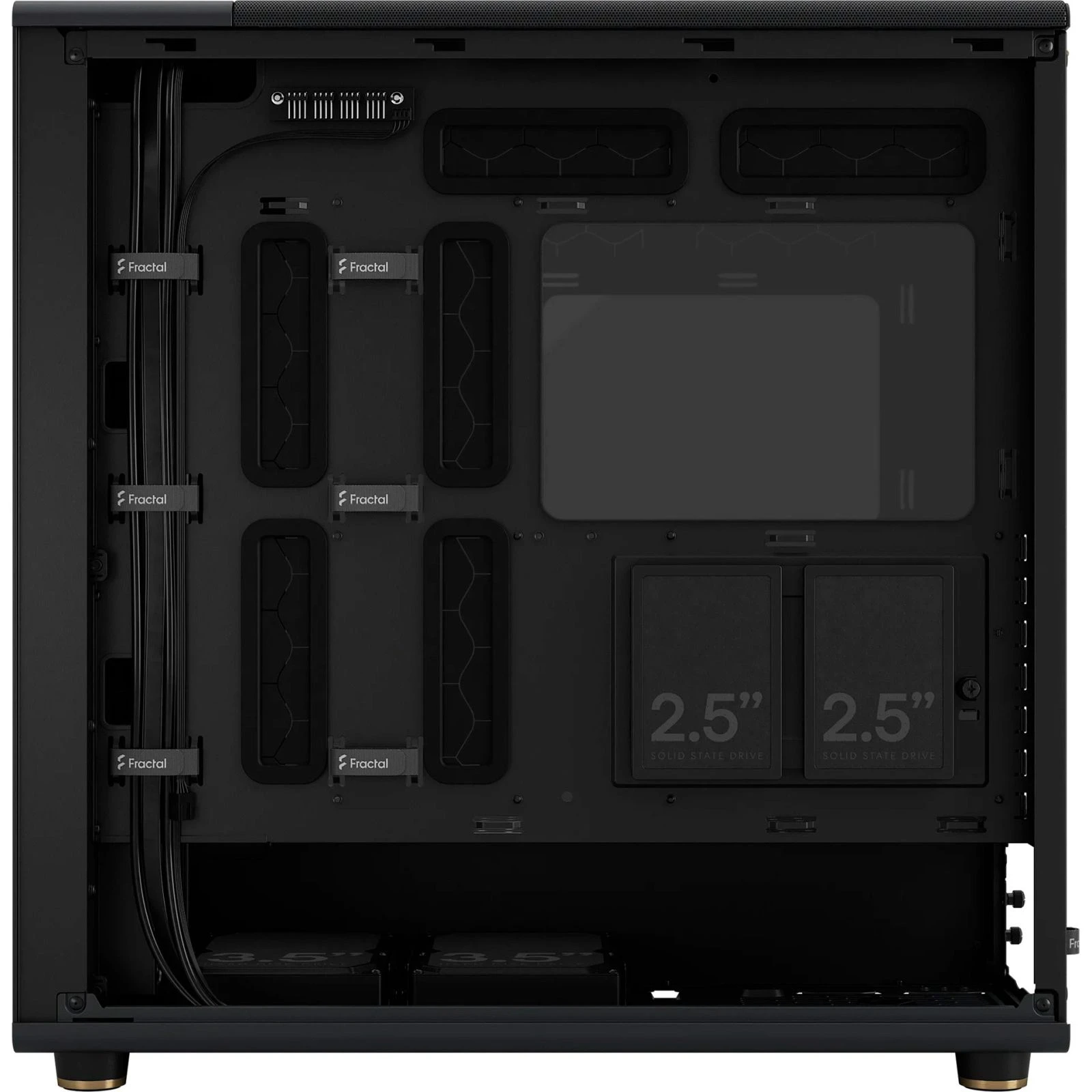 Fractal Design North XL Charcoal Black TG Dar (FD-C-NOR1X-02) (UA) Расположение блока питания нижнее