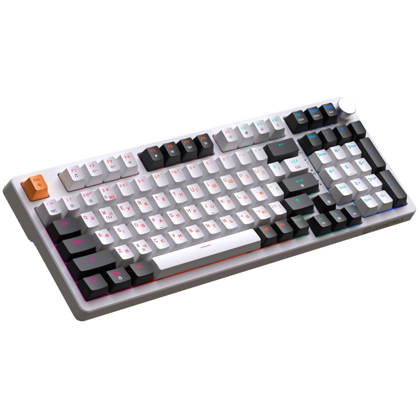 GamePro MK170W Hot-Swap Red Swich RGB USB UA White (MK170W) (UA) Конструкция механическая