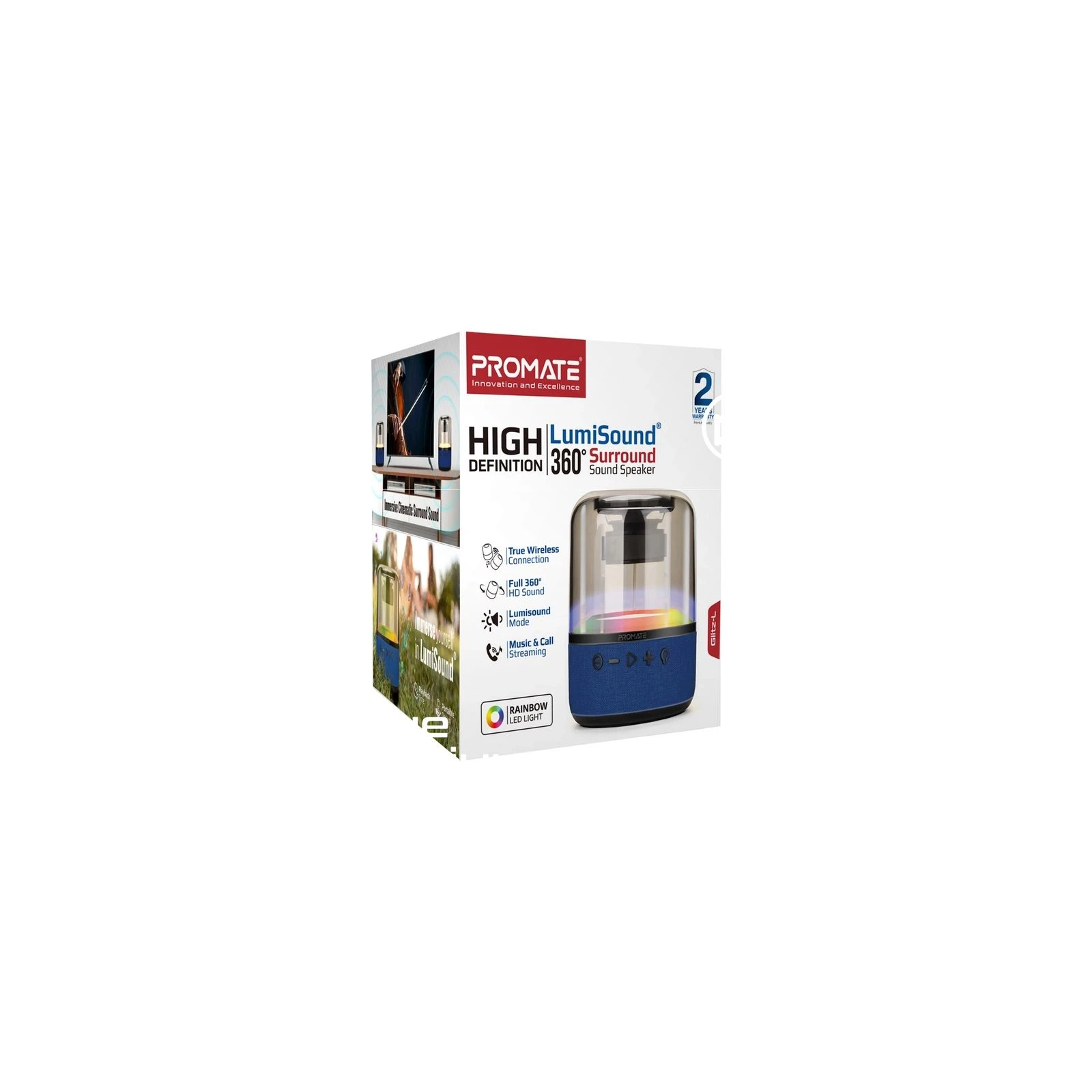 Promate Glitz-L Blue (glitz-l.blue) (UA) Тип: портативные колонки;
