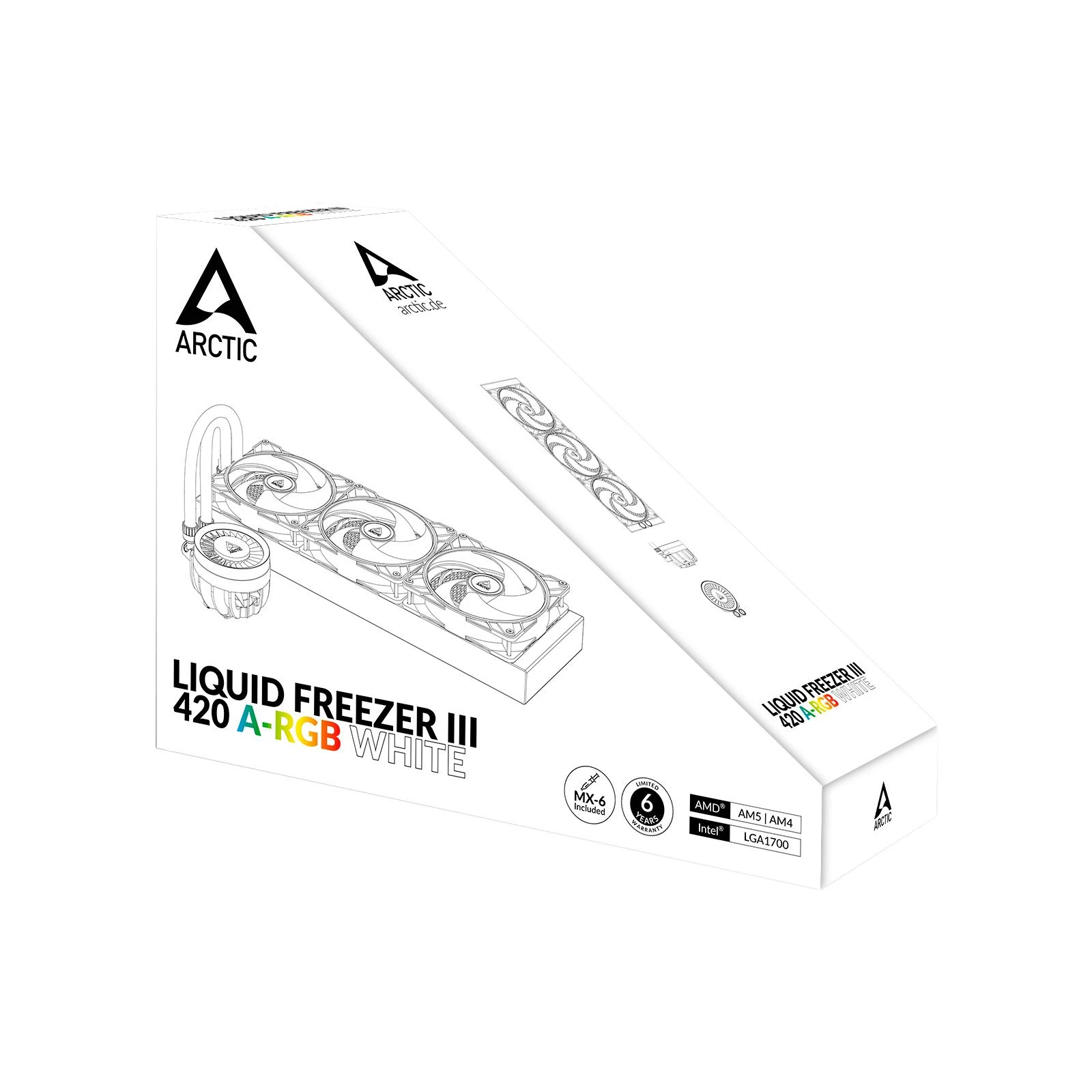 Система жидкостного охлаждения Arctic Liquid Freezer III - 420 A-RGB White (ACFRE00153A) (UA) Для процессоров: INTEL, AMD; Сокет: