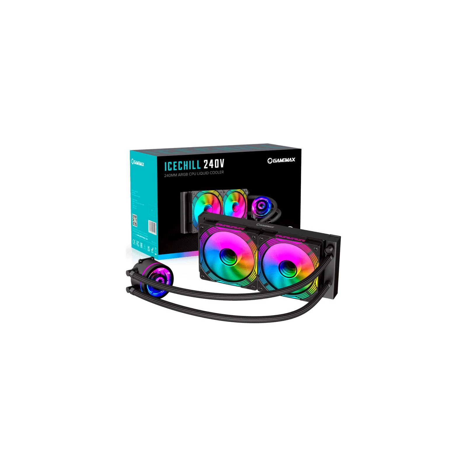 Система рідинного охолодження Gamemax IceChill 240V (UA) Для процесорів: INTEL, AMD; Сокет: AM5,