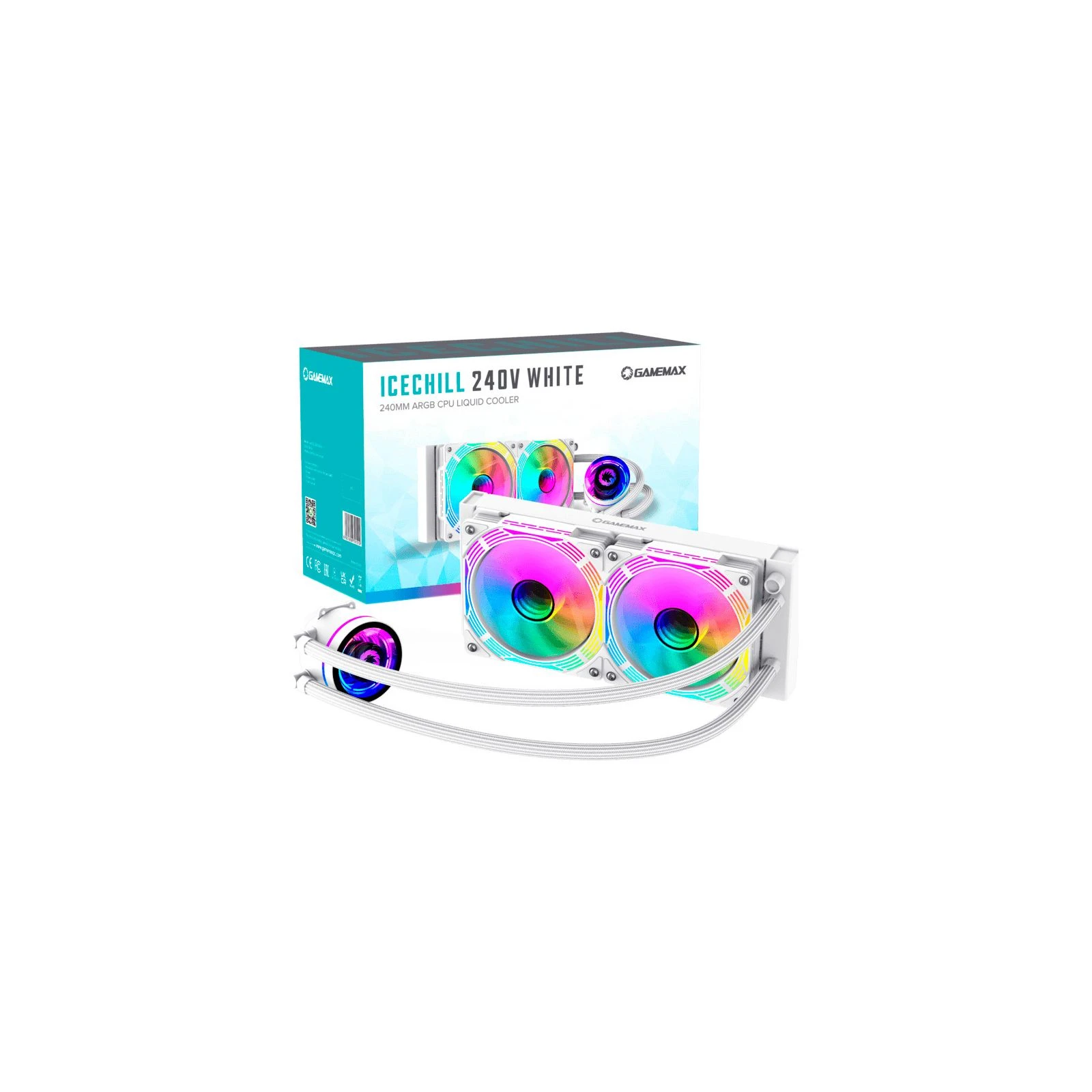 Система жидкостного охлаждения Gamemax IceChill 240V White (UA) Для процессоров: INTEL, AMD; Сокет: AM5,