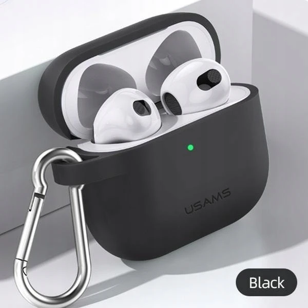 Чохол Usams US-BH741 Silicon для Apple AirPods 3 Black (BH741AP01) Тип аксесуара: чохол; Матеріал