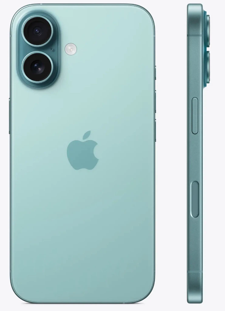 Apple iPhone 16 128GB eSIM Teal (MYAW3) Екран: 6,1 OLED 2556x1179 / Вбудована