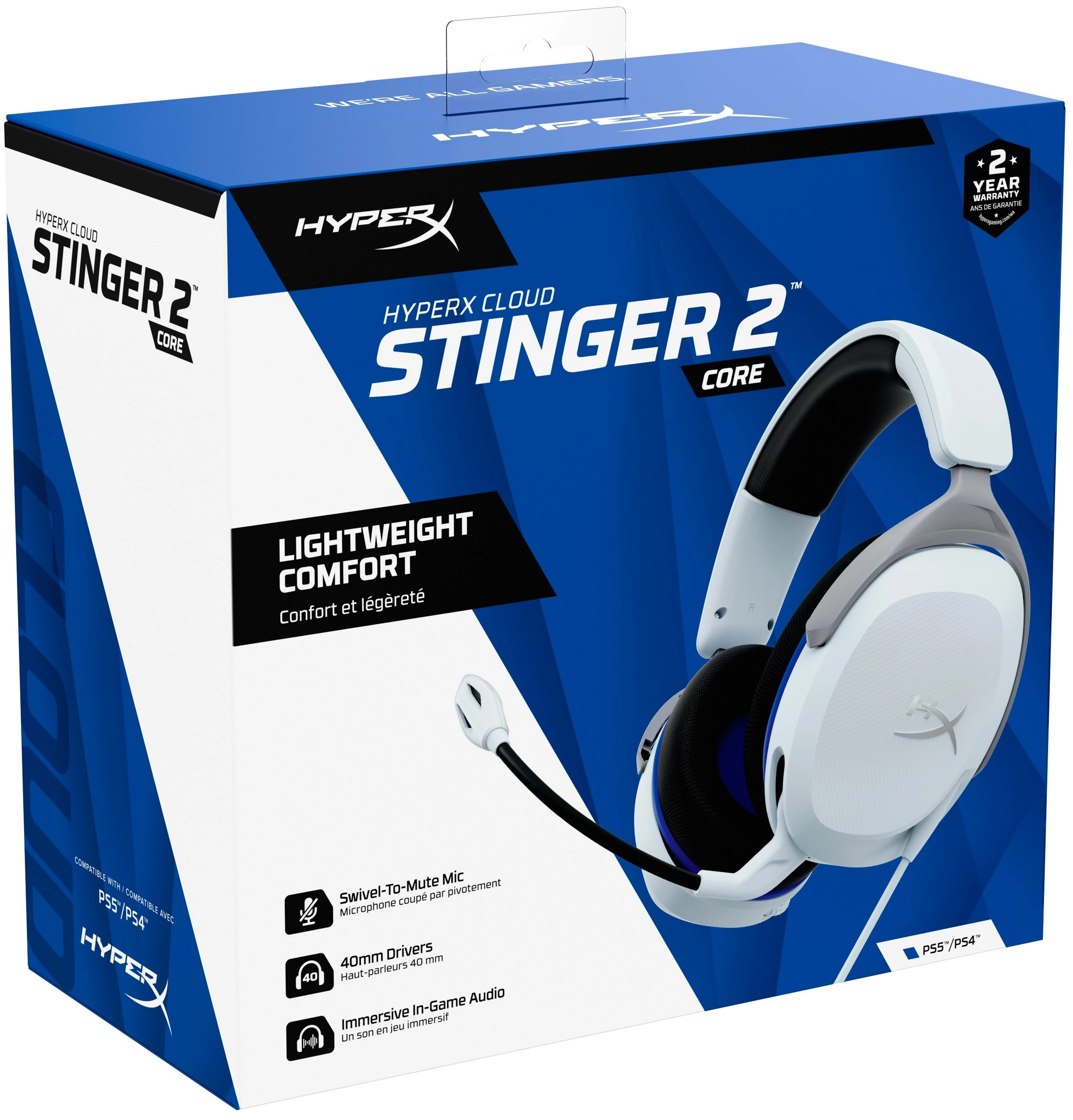 HyperX Cloud Stinger 2 Core PS White 6H9B5AA (UA) Тип проводные