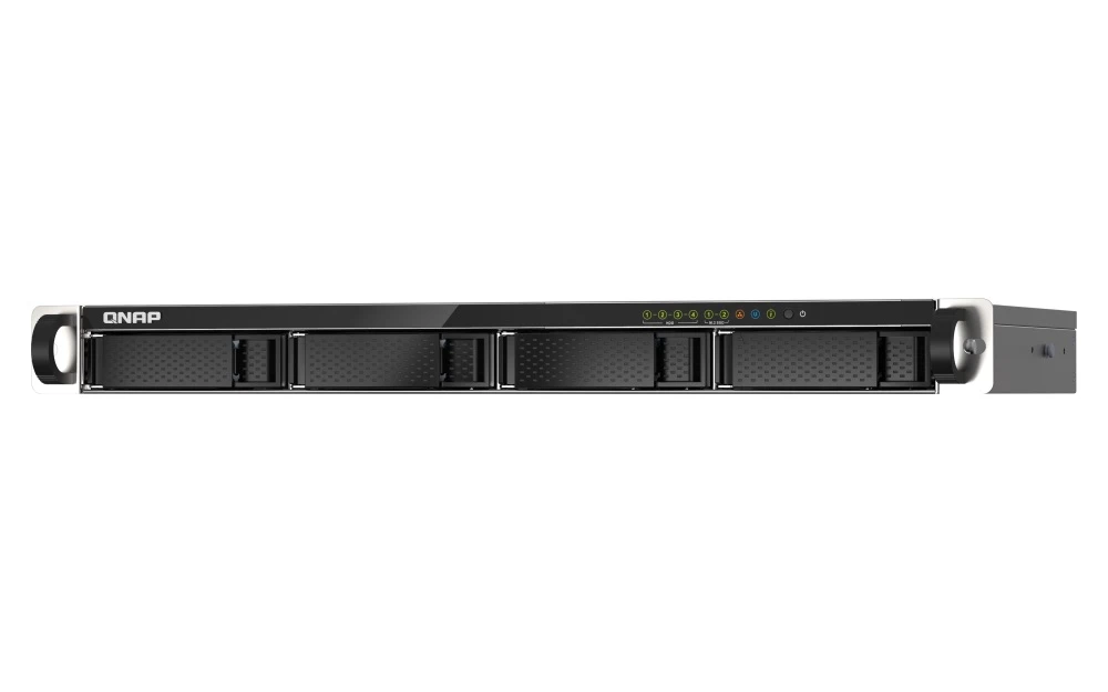 QNAP NAS rack TS-435XeU-4G (UA) Внешние порты Порт USB 2.0 /x2; 2 x 10GbE SFP+; 2.5 Gigabit Ethernet Port; 2 x USB 3.2 Gen 1 ports