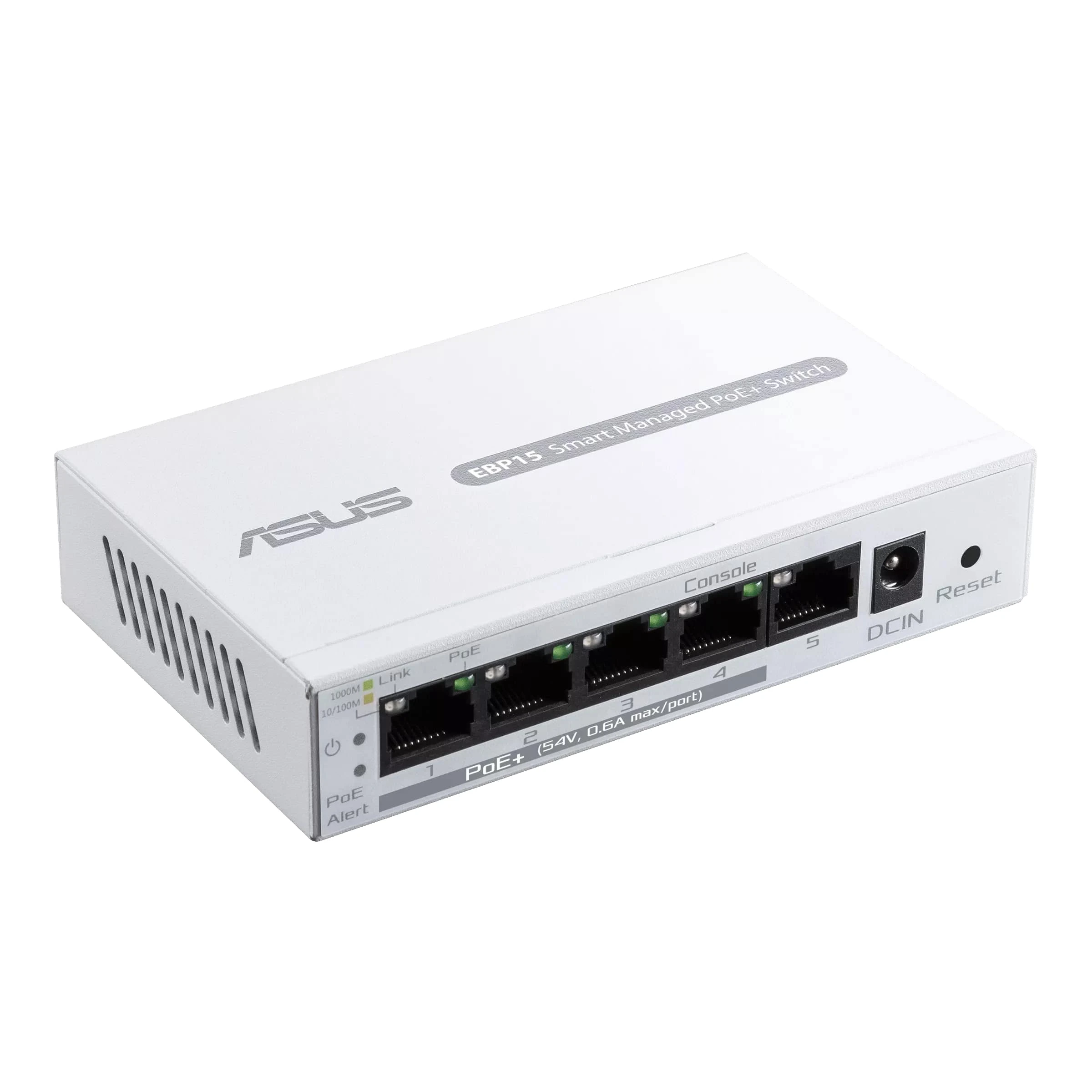 ASUS ExpertWiFi EBP15 5xGE (4xPoE) (90IG08D0-MO3B00) (UA) Тип: Коммутатор; Порты: 4 x GbE PoE+; 1 x
