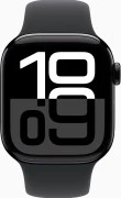 Apple Watch Series 10 GPS 42mm Jet Black Alu. Case w. Black Sport Band - S/M (MWWE3)