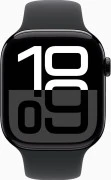 Apple Watch Series 10 GPS 46mm Jet Black Alu. Case w. Black Sport Band - S/M (MWWP3)