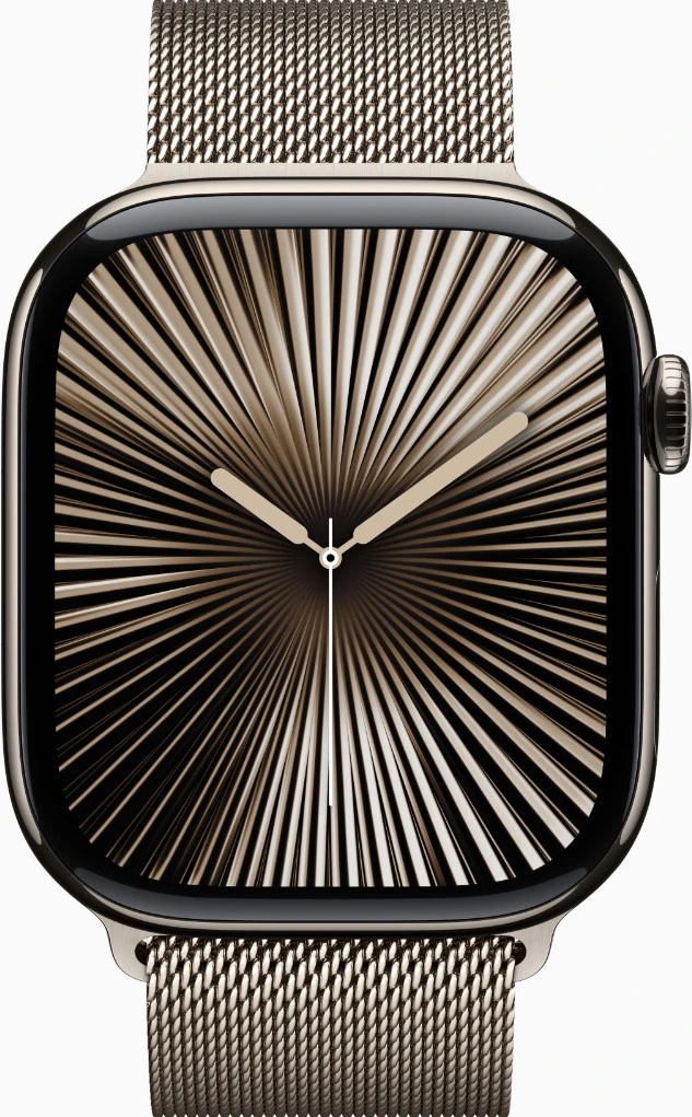 Apple Watch Series 10 GPS + Cellular 46mm Natural Titanium Case w. Natural Milanese Loop - M/L (MWYC3) Бренд: Apple; Линейка: Watch Series 10 GPS +