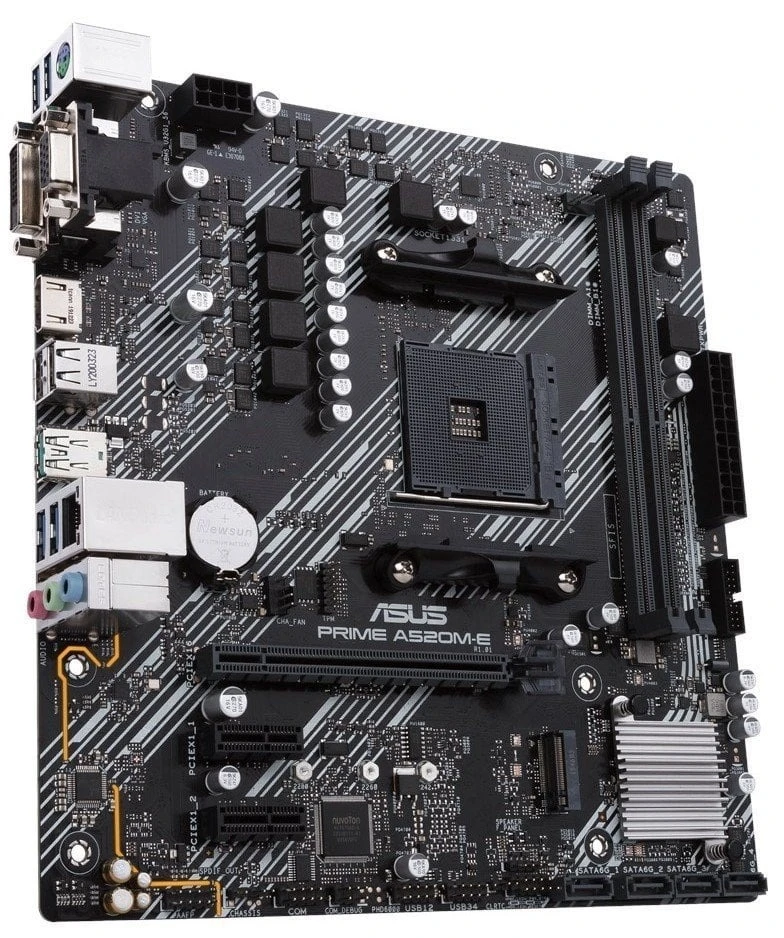Asus Prime A520M-E/CSM Socket AM4 Сокет: AM4; Чіпсет: AMD A520; Тип