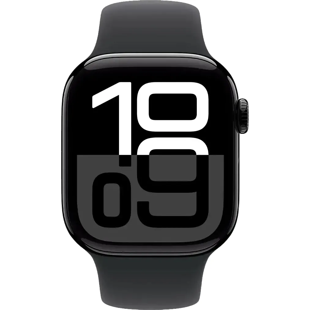Apple Watch Series 10 GPS + Cellular 42mm Jet Black Alu. Case w. Black Sport Band - M/L (MWX73) Линейка Watch Series 10 GPS + Cellular