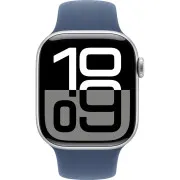 Apple Watch Series 10 GPS + Cellular 42mm Silver Alu. Case w. Denim Sport Band - S/M (MWX33)
