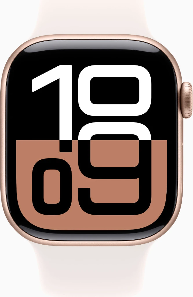 Apple Watch Series 10 GPS 42mm Rose Gold Alu. Case w. Light Blush Sport Band - S/M (MWWH3) Бренд: Apple; Лінійка: Watch Series 10 GPS;