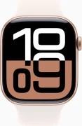 Apple Watch Series 10 GPS 46mm Rose Gold Alu. Case w. Light Blush Sport Band - M/L (MWWU3)