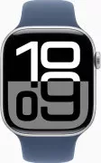 Apple Watch Series 10 GPS 46mm Silver Alu. Case w. Denim Sport Band - M/L (MWWM3)