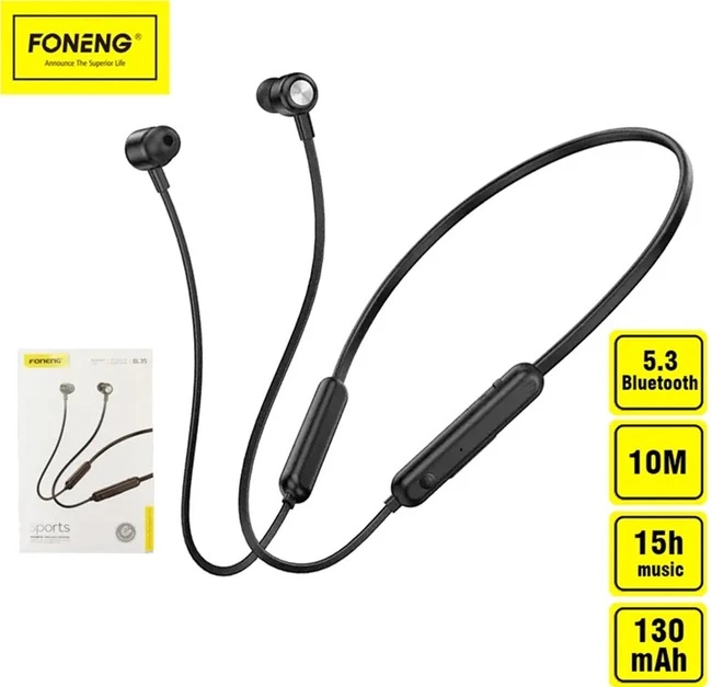 Foneng Neckband Sport (BL35) Частотний діапазон: 50 – 20 000 Гц;