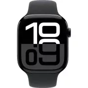 Apple Watch Series 10 GPS + Cellular 46mm Jet Black Alu. Case w. Black Sport Band - XL (MX133+MXM53)