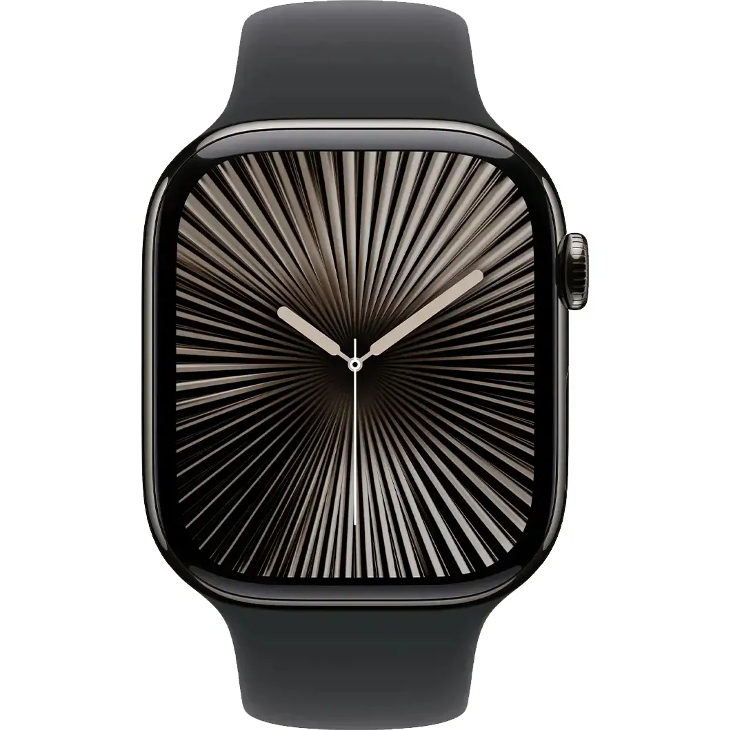 Apple Watch Series 10 GPS + Cellular 46mm Slate Titanium Case w. Black Sport Band - M/L (MWYE3) Бренд: Apple; Лінійка: Watch Series 10 GPS +