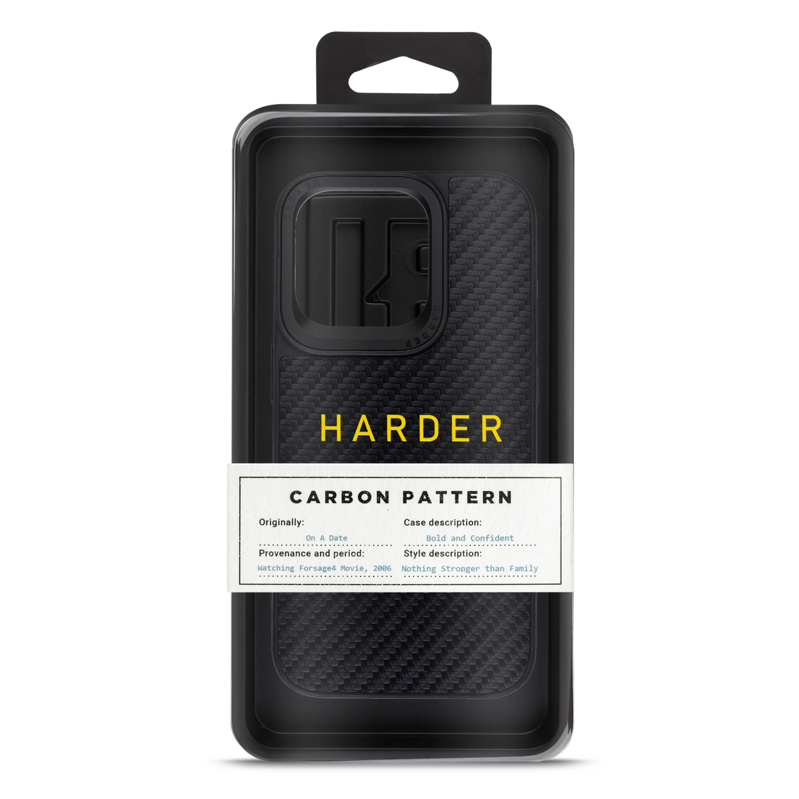Чехол для мобильного телефона Harder Carbon Pattern Apple iPhone 14 Pro Black (ARM76779) (UA) Совместимость с брендом: Apple;