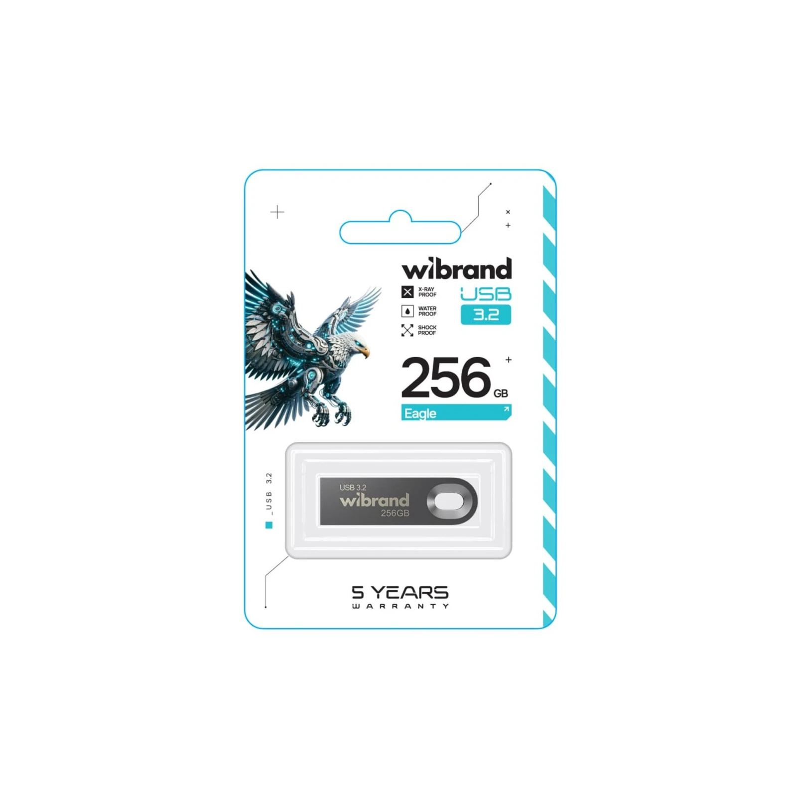 Wibrand 256GB Eagle Grey USB 3.2 Gen 1 (USB 3.0) (WI3.2/EA256U10G) (UA) Тип: Суперкомпактні, Класичні,