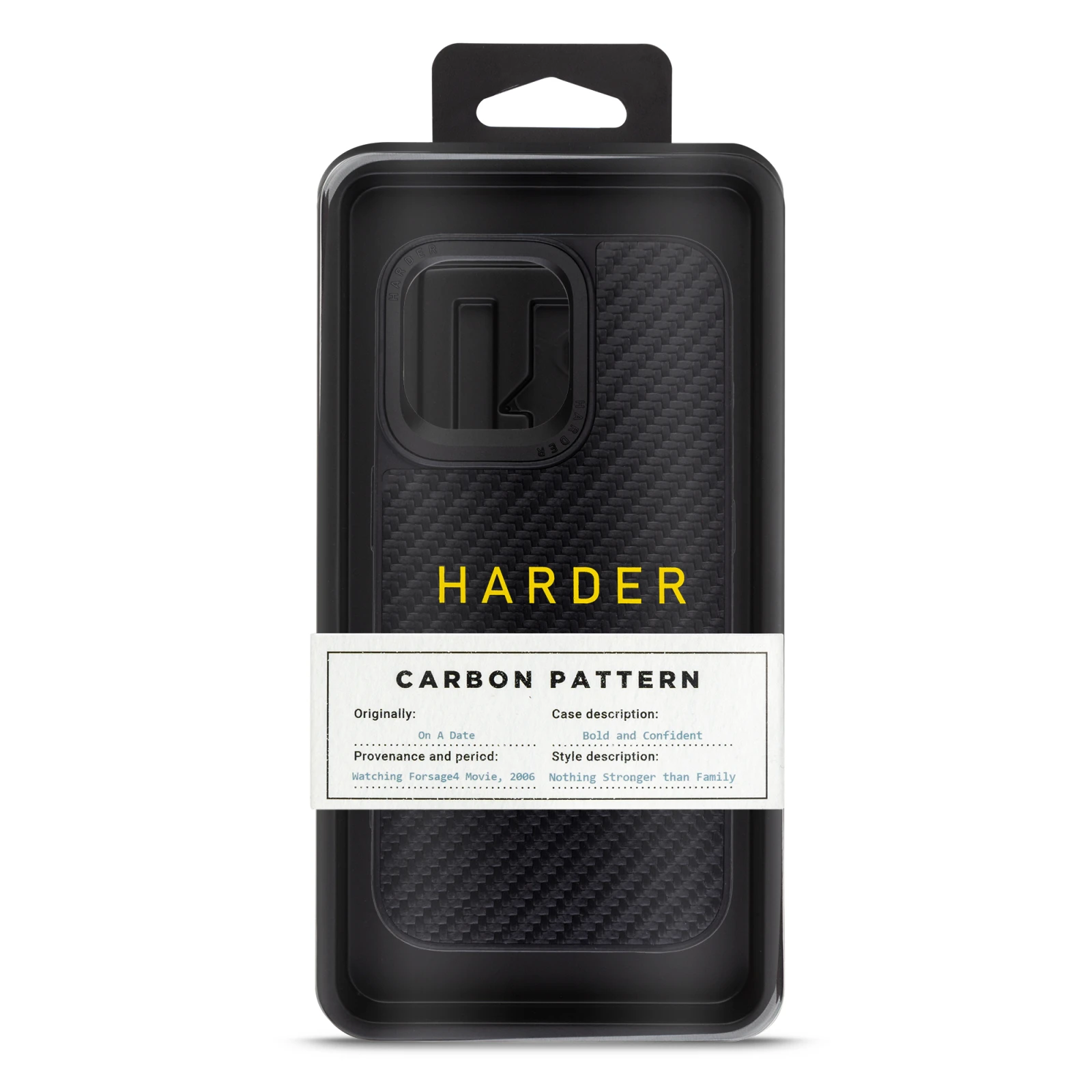 Чехол для мобильного телефона Harder Carbon Pattern Apple iPhone 14 Pro Max Black (ARM76780) (UA) Совместимость с брендом: Apple;