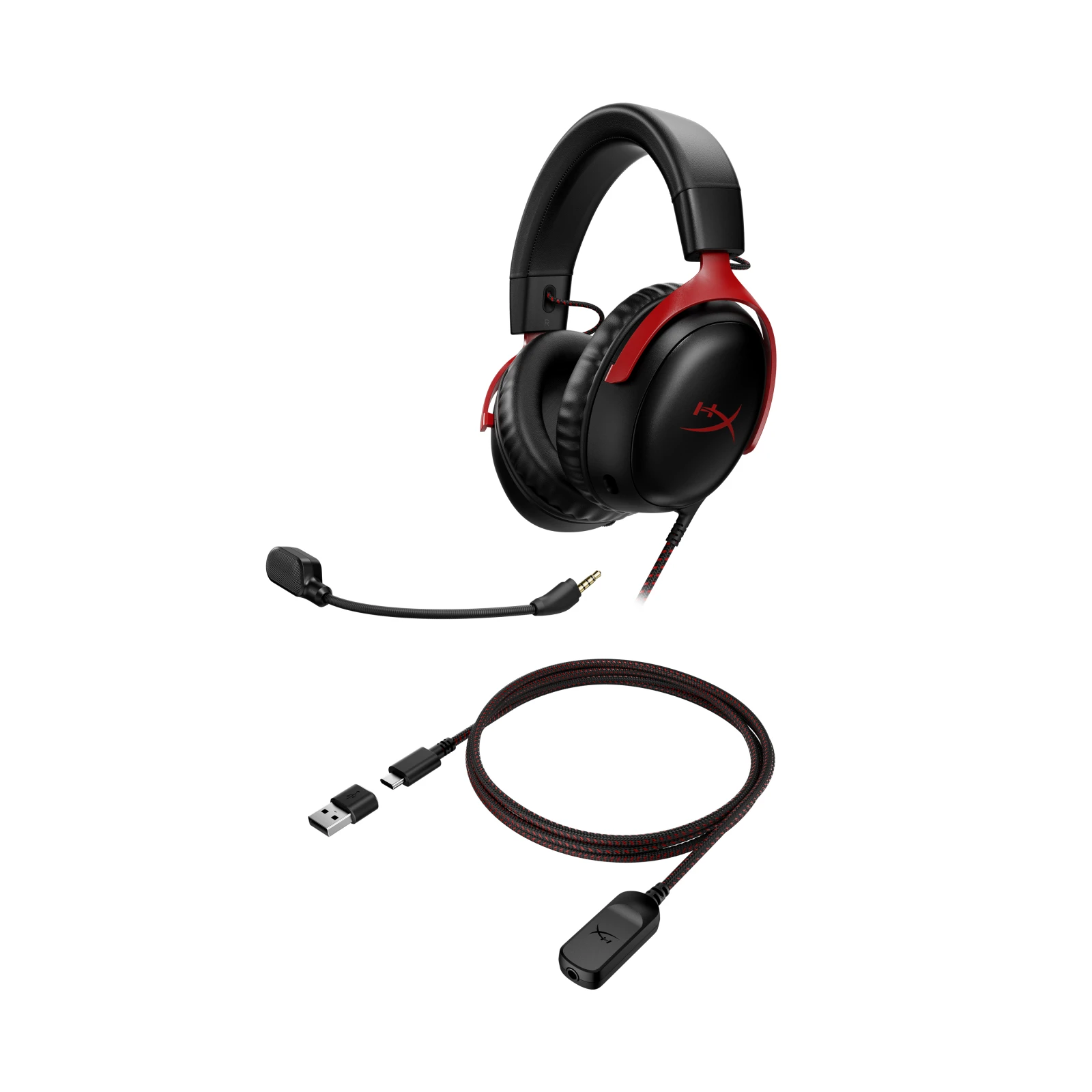 HyperX Cloud III Black-Red (727A9AA) (UA) Конструкция полноразмерные