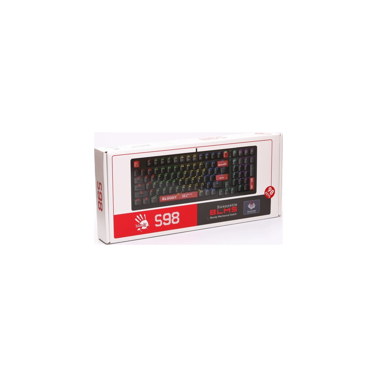A4Tech Bloody S98 RGB BLMS Red USB Bloody Red (4711421991674) (UA) Тип: ігрова, з підсвічуванням,