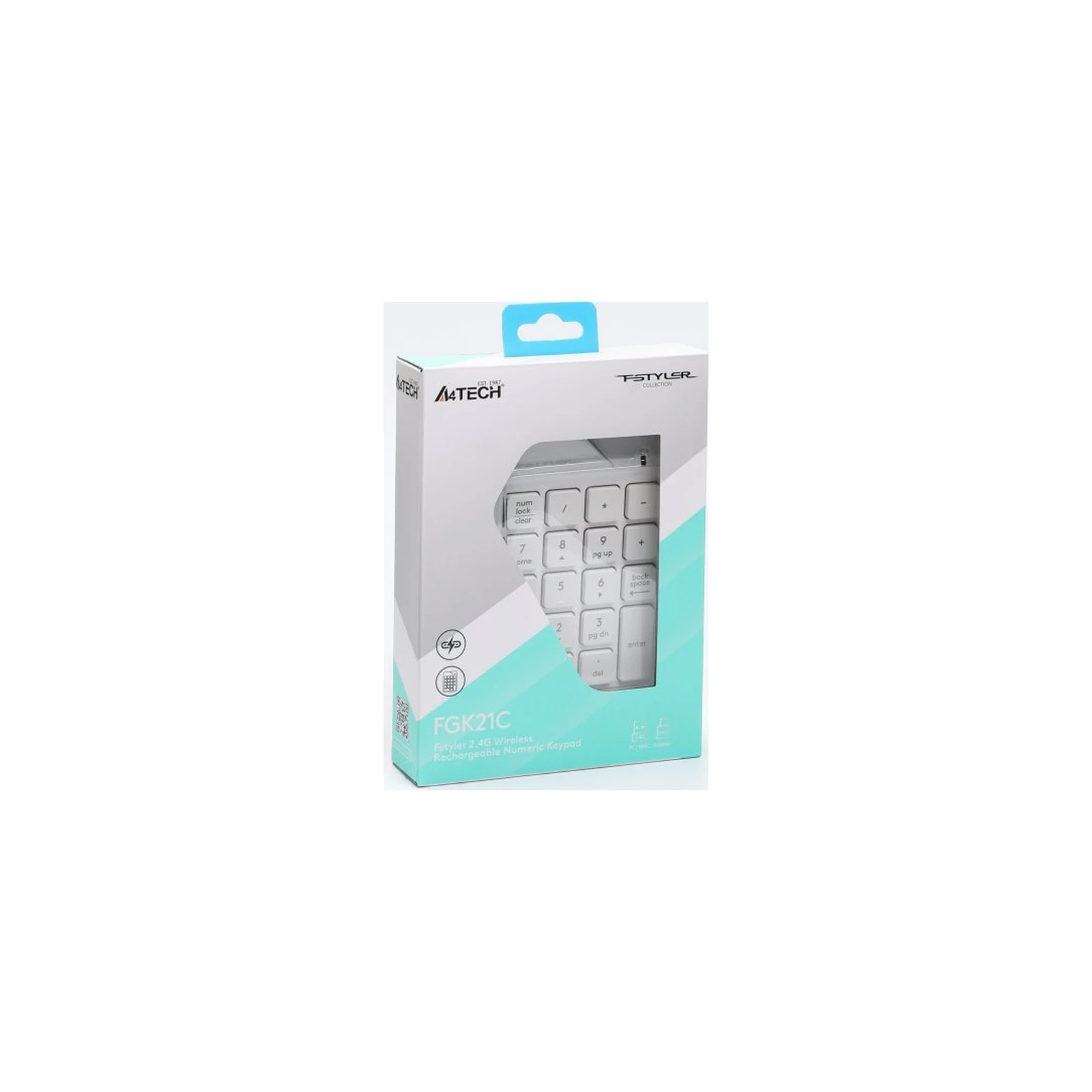 A4Tech FGK21C Wireless White (4711421994057) (UA) Призначення: для ПК;
