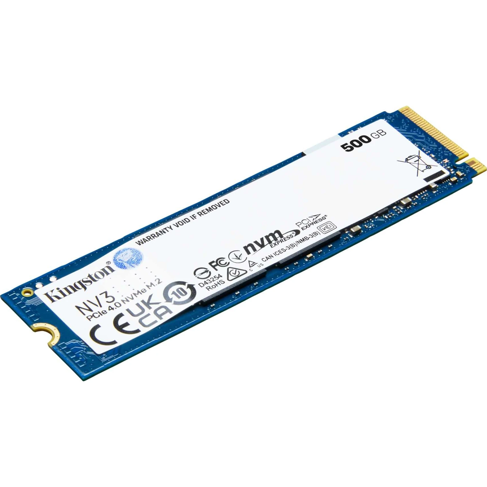 M.2 2280 500GB Kingston (SNV3S/500G) Тип накопичувача: внутрішній;