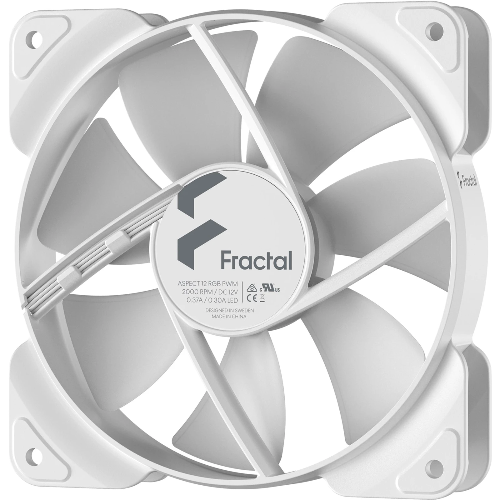 Кулер для корпуса Fractal Design Aspect 14 RGB PWM White Frame (FD-F-AS1-1409) (UA) Тип разъема подключения 4-pin