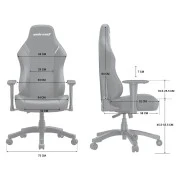 Anda Seat Luna Color PVC Size L Black/Blue (AD18-48-BS-PV) (UA)