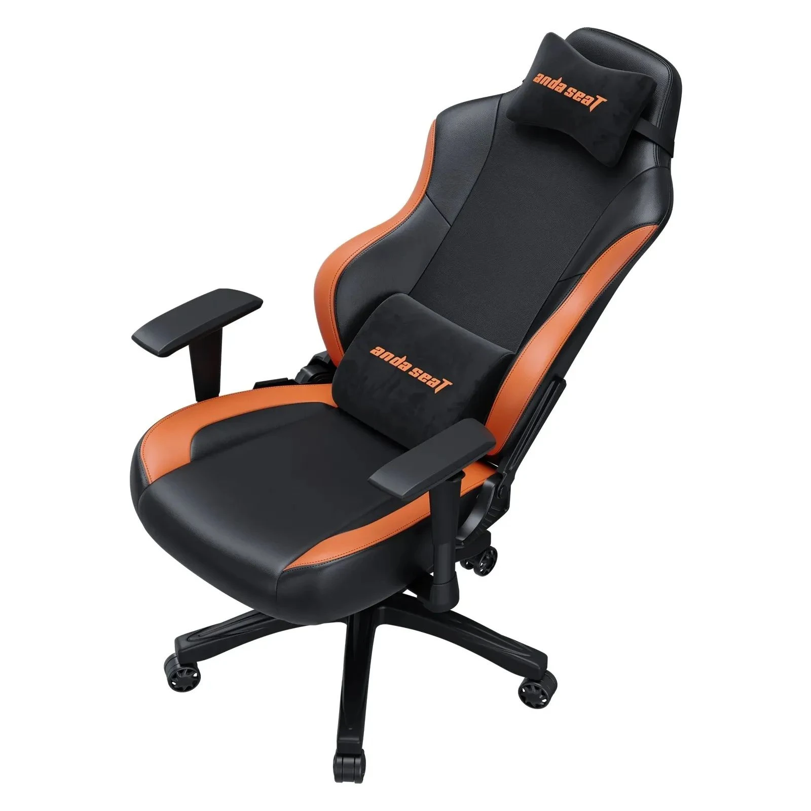 Anda Seat Luna Color PVC Size L Black/Orange (AD18-48-BO-PV) (UA) Замок регулировки наклона есть
