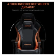 Anda Seat Luna Color PVC Size L Black/Orange (AD18-48-BO-PV) (UA)