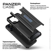 Чохол для мобільного телефону Armorstandart Panzer Apple iPhone 16 Pro Max Black (ARM79548) (UA)