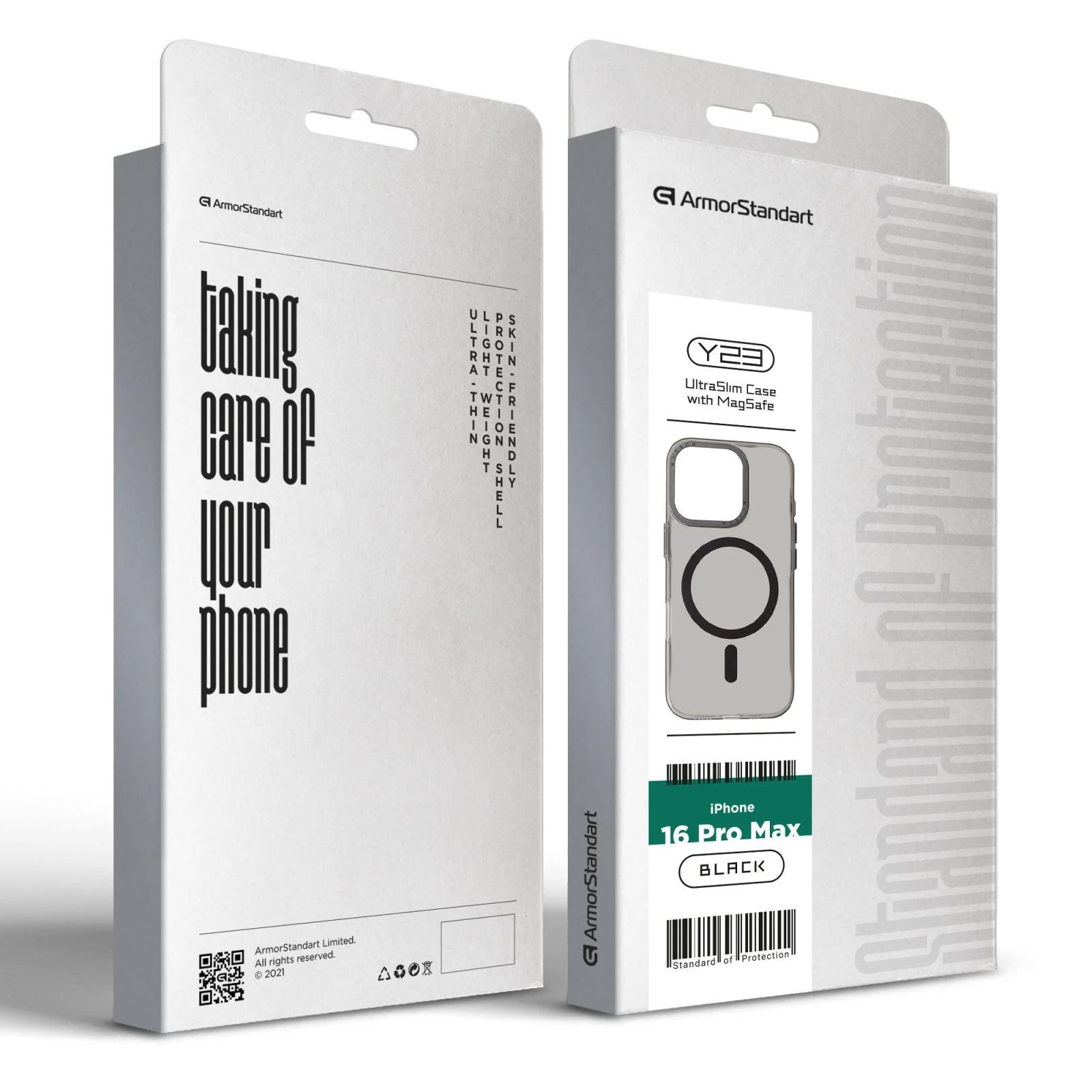 Чохол для мобільного телефону Armorstandart Y23 MagSafe Apple iPhone 16 Pro Max Transparent Black (ARM79575) (UA) Сумісність із брендом: Apple;