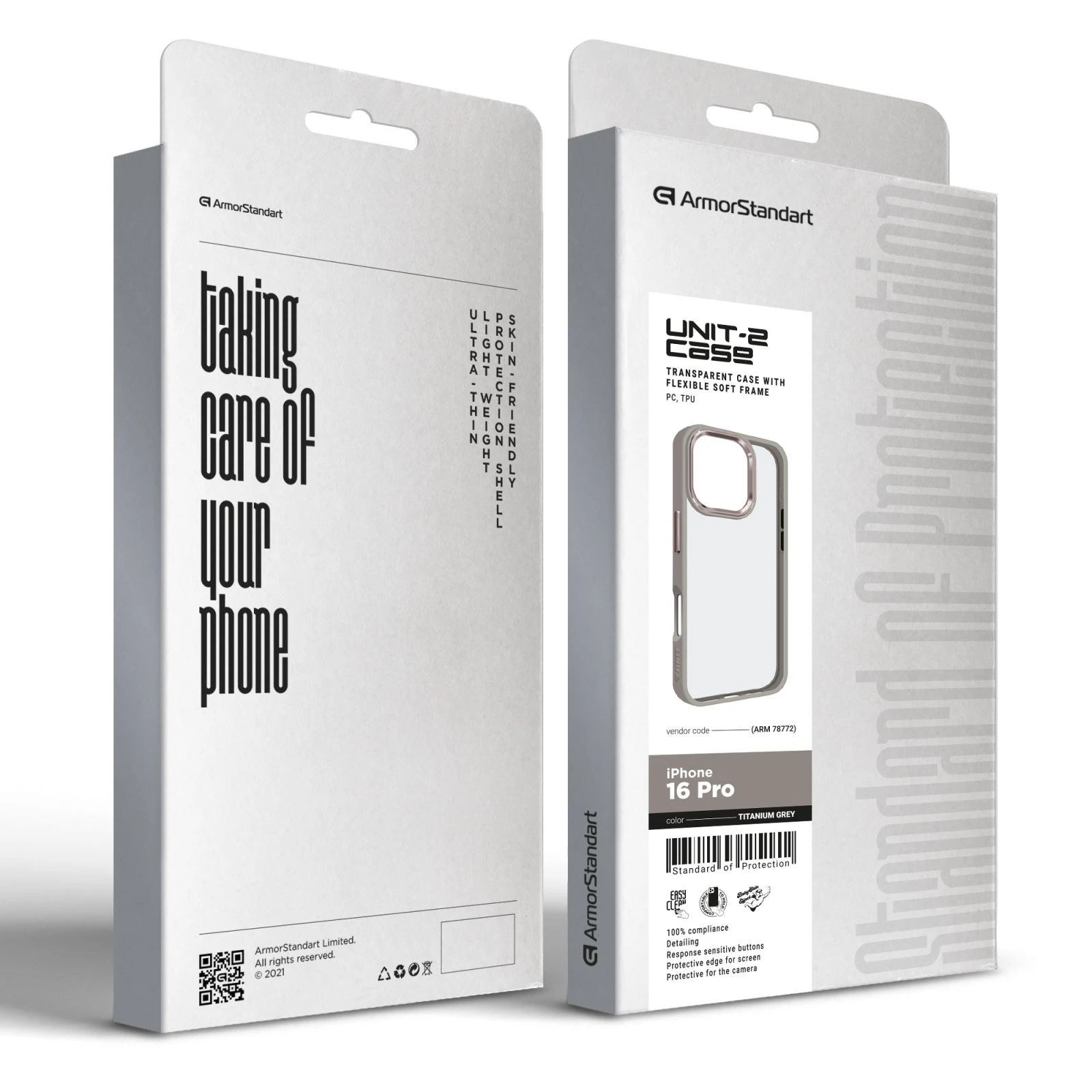 Чохол для мобільного телефону Armorstandart UNIT2 Apple iPhone 16 Pro Titanium Grey (ARM78772) (UA) Сумісність із брендом Apple