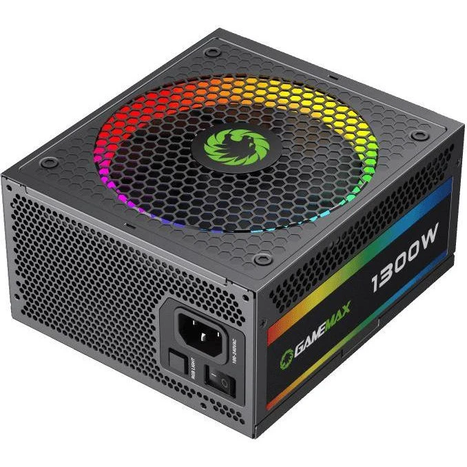 Gamemax 1300W RGB-1300 WH (RGB-1300 WH (ATX3.0/3.1 PCIe5.) (UA) Бренд: GameMax; Форм-фактор БП: ATX, EPS;
